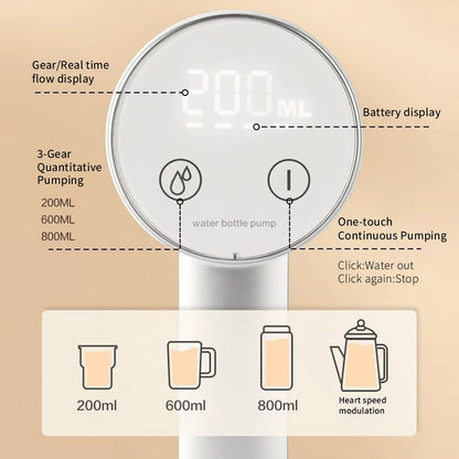 Pompa per galloni d'acqua elettrica automatica Dispenser Electric Magic Tap Bottle Acqua Pompa Desktop USB Pompa dell'acqua ricaricabile