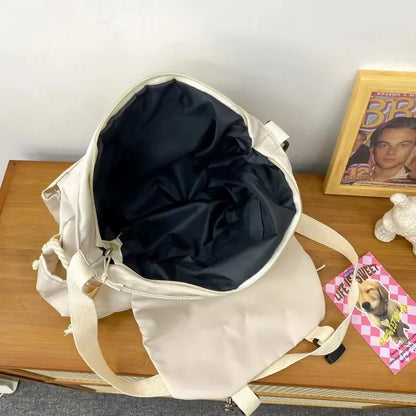 Messenger Bag Japanese Handbags School Korean Single Shoulder Girl Student Hong Kong Style Retro stor kapasitet Postmann Kvinners