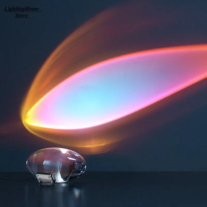 Italienische Designertischlampe LED Kristall Auge des Himmels kostenlose Schiffsschifffahrtslampen lebende Schlafzimmer Dekor Leichte Nacht Projektor