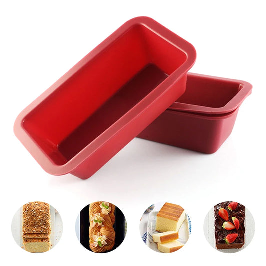 1PC Mini Toast Silikonová forma Obdélníkový dort Pan sýr