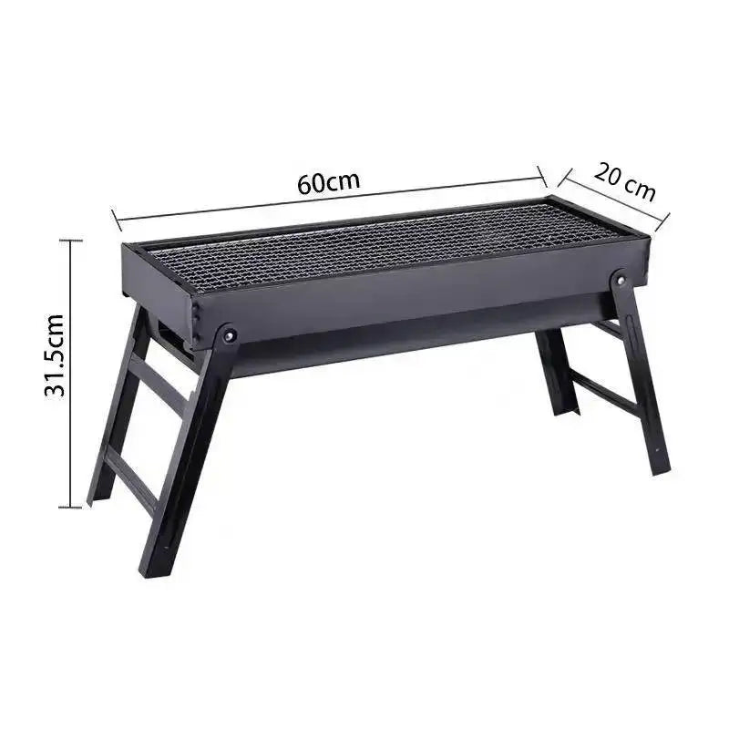 Nový velký gril BBQ Grill skládací přenosné přenosné uhlí na venkovní kempování piknikového hořáku skládací uhlí na grilování grilovací trouba