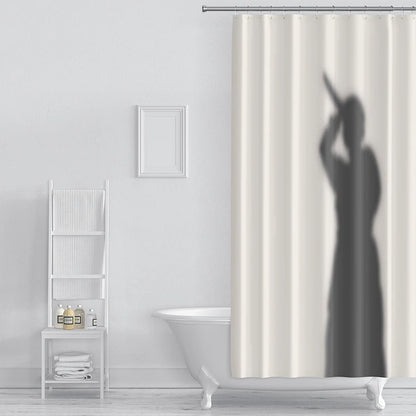 Gaslight Gatekeep Girlboss Psycho Halloween Decoration Disque Curtain de douche avec œillets et crochets pour décor de salle de bain