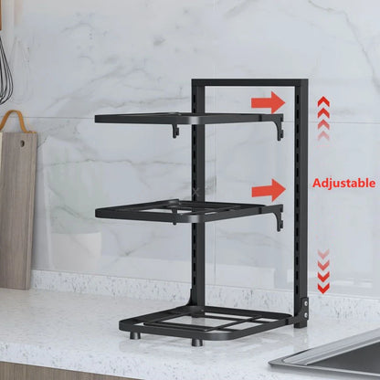 Kitchen Pot Organizer Rack Sink Shelf Multi-layer Pot Storage Rack Household Cabinet Frying Pan Organizer Bowl Shelf Holder