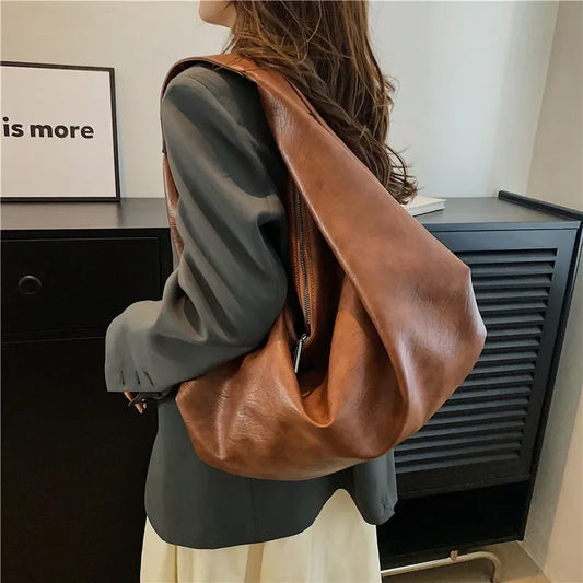 Grandi borse a tracolla nera per donne grandi borse da shopper hobo di qualità solida di qualità morbida in pelle crossbody borse da viaggio da viaggio da viaggio