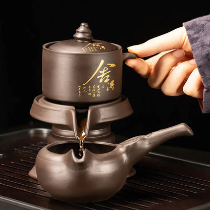 Kinesisk tradisjonell tesett high-end kung fu kopp sett automatisk tesett for 6 personer te kopper og tallerkenesett