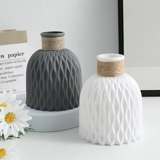 Lina plastikowa wazon Kwiat Kwiat DIY Flowerpot salon Porcelana imitacja kwiatów ozdoby dekoracji domu