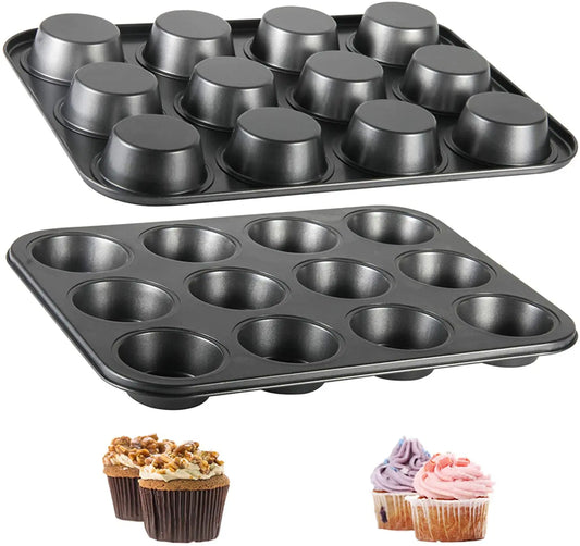 6/12 šálků čtvercové košíčky Pan Pan Muffin Tray Cupcake Pormal Muffin Pan Pan Uhlíková ocel pečení Pan non hakeware 657