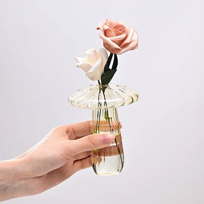 Kreativní houba skleněná váza rostlina hydroponická terární umělecká rostlina Hydroponická stolní váza skleněná řemesla Diy Aromaterapie láhev