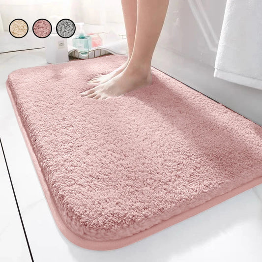 Koupelna koberečka proti skluzavce Absorbent koupelnové rohože měkká mikrovlákna na chlupatý plyšový plyšový koupelnové koberce a podlahová rohož