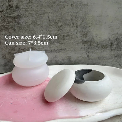 DIY Ronn Späichere Tank Pottery Schimmel Jar Bijou Späicherbox Pladd Candle Candle Stank Tank Tank Tanko