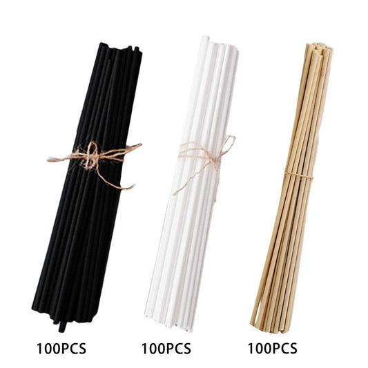 100pcs reed Diffuser Bengels setzen 3mm 8inch Parrading Faser Riedsriser Delfuser fir Schlofkummer, déi Zëmmeren an der Schlofkummer