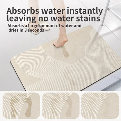 Tapis de douche antidérapant de salle de bain luxueux