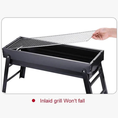 Nový velký gril BBQ Grill skládací přenosné přenosné uhlí na venkovní kempování piknikového hořáku skládací uhlí na grilování grilovací trouba