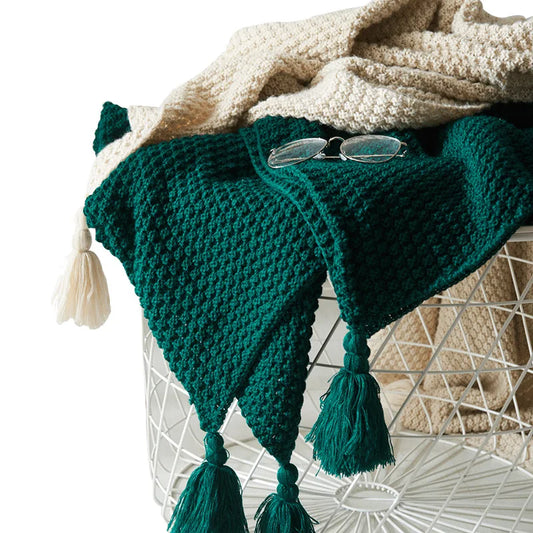 Noordse wollen deken bankje Tassel gebreide bal super warme dekens voor gezellige worp dekens voor kantoor siesta airconditioner beddengoed beddengoed