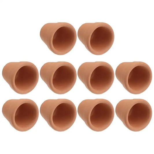 10pcs 3x3cm Ceramic Potteriarter Cactus Blummen Pots kleng MINI Terracotta Pot Laykulent Nahrungsmëttel fir Planzen
