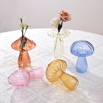 Kreativní houba skleněná váza rostlina hydroponická terární umělecká rostlina Hydroponická stolní váza skleněná řemesla Diy Aromaterapie láhev