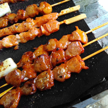 1-10pcs churrasco churrasqueira tapete antiaderente de tapete de cozimento reutilizável Mate de churrasqueira resistente ao calor