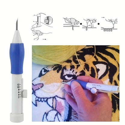1 Set, Broderry Strécking Tasche Nodenbe Tooling Tool Runhing Fault LIBRE PEND BENOTZT PEN DIY STEMING SINKING TIMING TOVEN