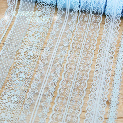 (10 krajkových/lot) bílá textilie Webbing Dekorace Krásné dárkové balicí materiál Stužky mix