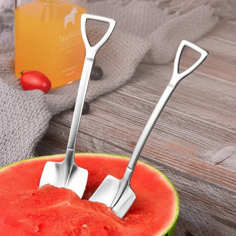 10/2pcs от неръждаема стомана лопата лъжица златно сребърно кафе лъжици сладолед десерт лъжички чаена лъжичка кухненски прибори за хранене прибори за прибори за хранене