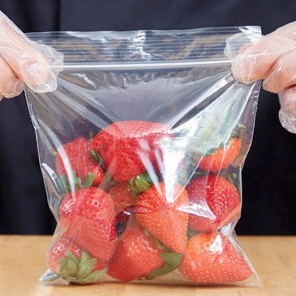 300/100pcs Transparentní zip tašky na potravinové šperky Vakuum Úložný taška plastová zahušťová reclosable Poly Bag Kitchen Organization Package