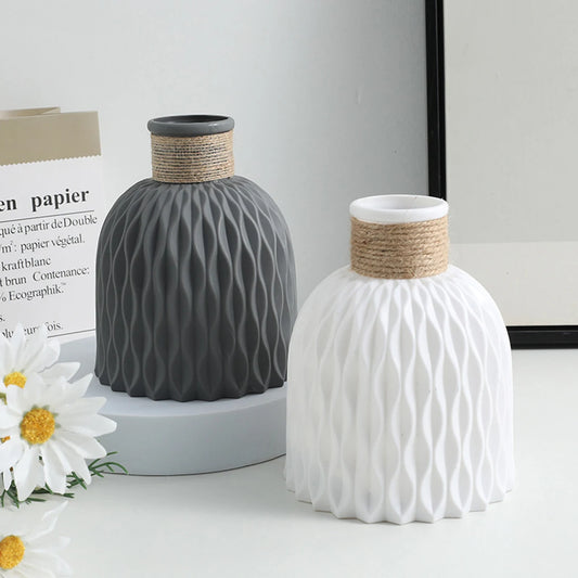 1PC Voda zvlněná plastová váza vlna vlny květináče moderní nordický styl domácí obývací pokoj dekorace dekorace ozdoby