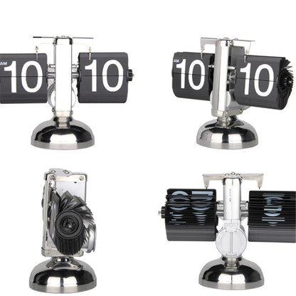 Relógio de mesa digital Escala automática Retro Slip sobre os relógios da mesa Flip de aço inoxidável engrenagem interna Operação de mesa de mesa Operado Relógio