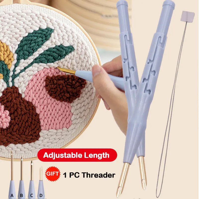 Magic broderi Punch Needle Pen Kit Cross Stitching Tool Set Weaving Tool Carpet Sticking Sewing Tool för DIY Sy Craft Art