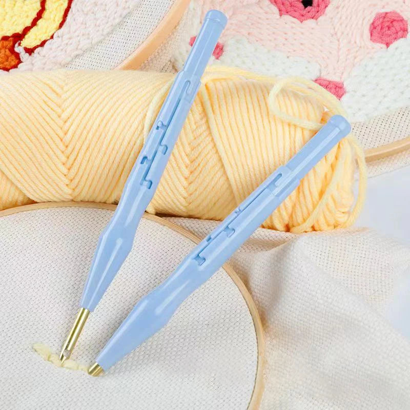Magic broderi Punch Needle Pen Kit Cross Stitching Tool Set Weaving Tool Carpet Sticking Sewing Tool för DIY Sy Craft Art