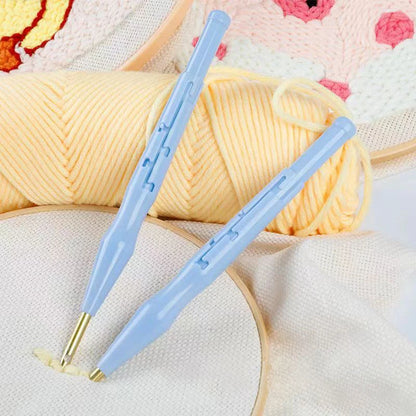 Magic broderi Punch Needle Pen Kit Cross Stitching Tool Set Weaving Tool Carpet Sticking Sewing Tool för DIY Sy Craft Art