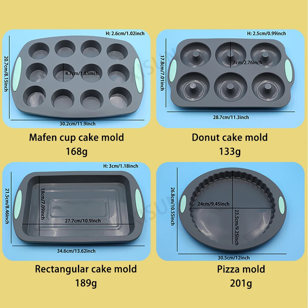 Panno di silicone resistente al calore Muffin Donut Donut Calza da forno da forno da forno da forno silicone set di torte set di torte silicone set
