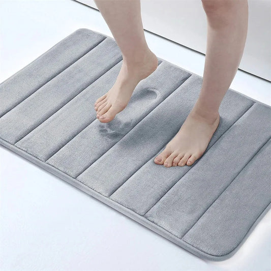 Tapis de bain super absorbant Tapis sans glissement Carpets de salle de bain Soft Memory Foam Floor Mat à chambre à coucher Doilette de sol Douche de douche décor