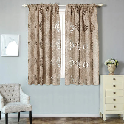 1 PC Naperlereuropäesche Stil Jacquard Curen Stoffer fir Fënstere Balkonin Rohdremy ​​Living Zëmmer behandelt all Match