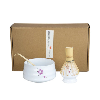 4st/Set Handmade Home Easy Clean Matcha Tea Set Tool Stand Kit Bowl Vispa Scoop Gift Ceremoni Traditionella japanska tillbehör