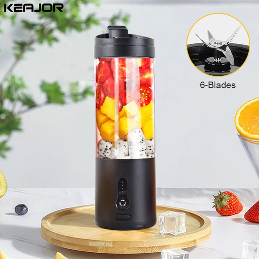 Mini mélangeur portable Electric Fruit Juicer Smoothie Orange Fresh Juice Blender Multifinection Rechargeable Portable Juicer Mixer