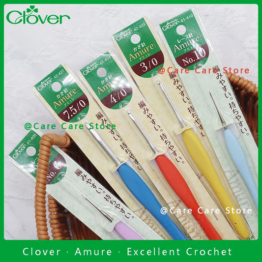 Original Clover Crochet Hooks Diy Knitting Hook Clover Amure broderi nålar Spetsledkrukapärla Nålar virkade nålar