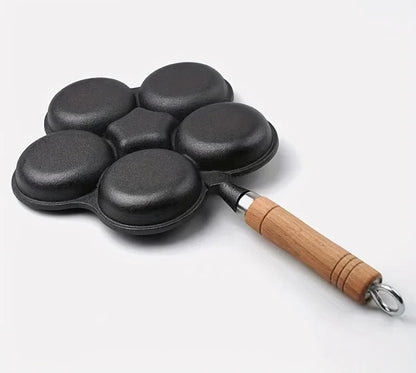 1db tojássütő serpenyő nonstick palacsinta serpenyők 5 lyukú edények palacsinta tojás hamburger sonkás serpenyő, kályhák indukciós tűzhelyhez