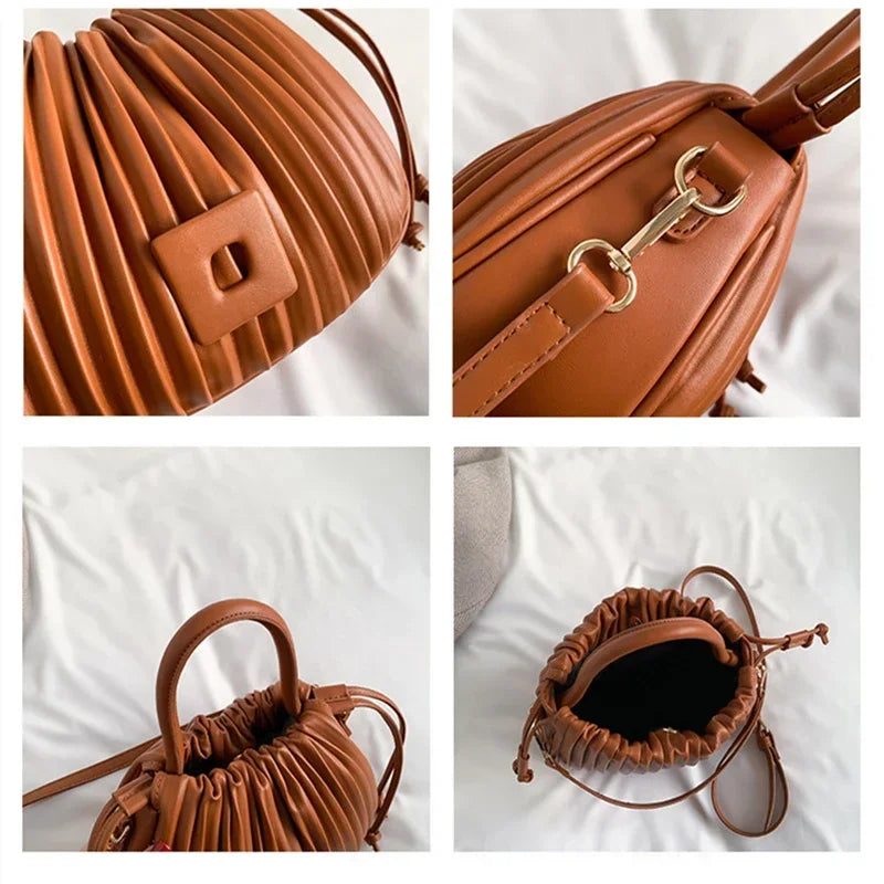 Modes zīmola dizains Crossbody soma sievietēm 2024 luksusa vintage plecu rokassomu sieviešu somas maisa ikdienas pu ādas kausa maisiņš