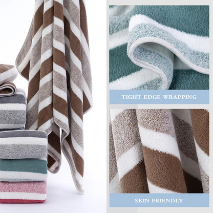 1PC Široký a hluboký korálový fleece tištěné ručníky a koupelnové ručníky Absorbent a suché vlasy koupelnové doplňky sady koupelnových ručníků