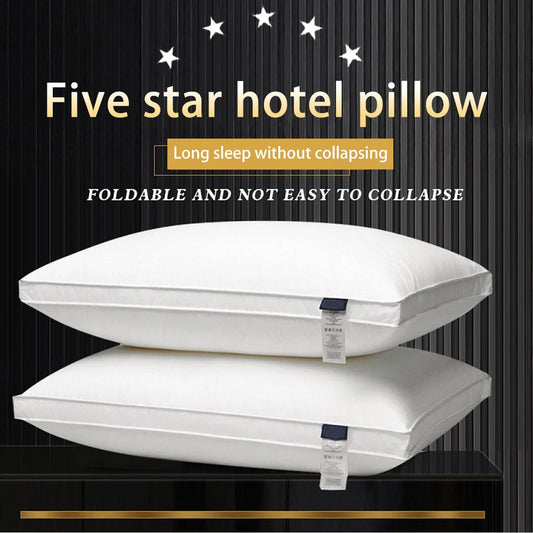 2 PCs Koteng Kierper Këssen fir ze schlofen dekorativen Hotel Këssen fir Bett mat 100% Cutton Cover High-Grad & mëll