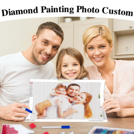 Fotoanpassad diamantmålning Hela fyrkantiga/runda diamanter broderi konstpaket hem dekoration diy presentvägg bild