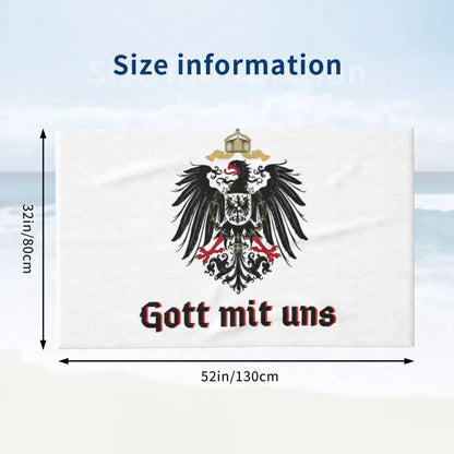 Přizpůsobené rychlé sušení z mikrovlákna na plážové ručníky Soft Linen Coat of the německé flagální bazén Sprchové ručníky