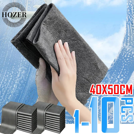1/10ks zahuštěných kouzelných čisticích látkou Microngiber Glass Clean Ručník Opakovatelné omyvatelné čisticí hadry bez uzdy pro kuchyňské sklo